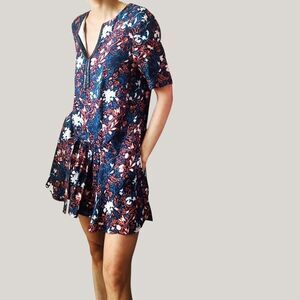 Thakoon Resort 2015‎ Silk Shift Dress with Pockets Rare Luxury Designer
